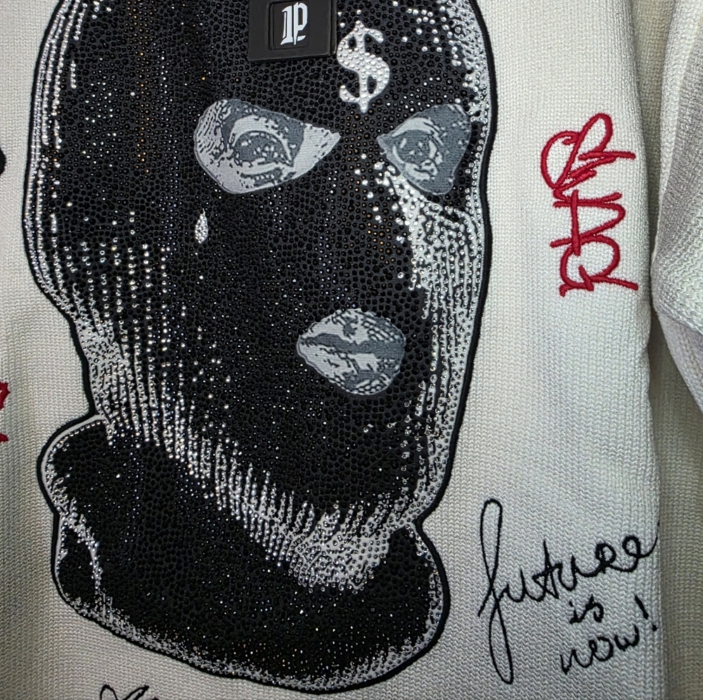 LEFT POINT Rhinstone Embroidered Sweater - Picture 2 of 4